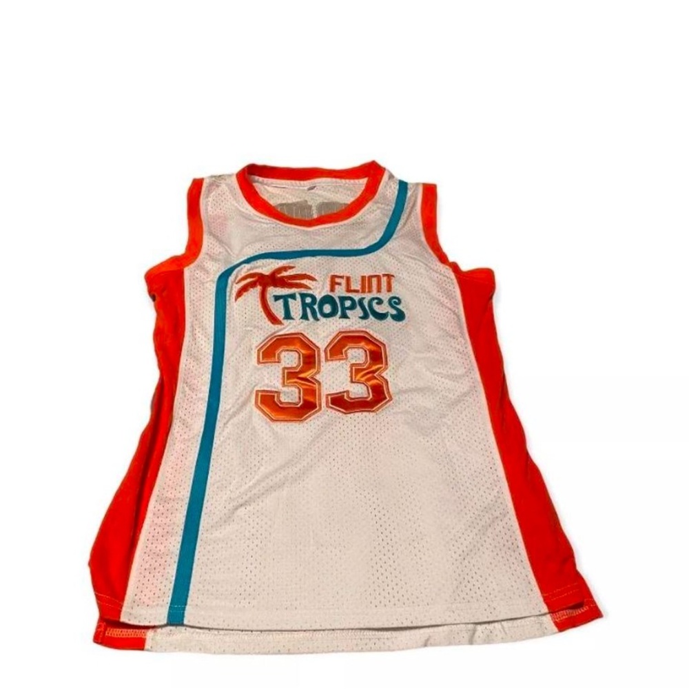 Movie Semi Pro Jackie Moon #33 Flint Tropics Basketball Jersey Size Small